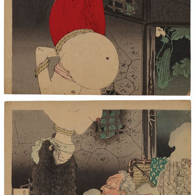 Tsukioka Yoshitoshi — Ошу адачигахара хитоцуя-но-дзу (Одинокий дом на болоте Адачи)