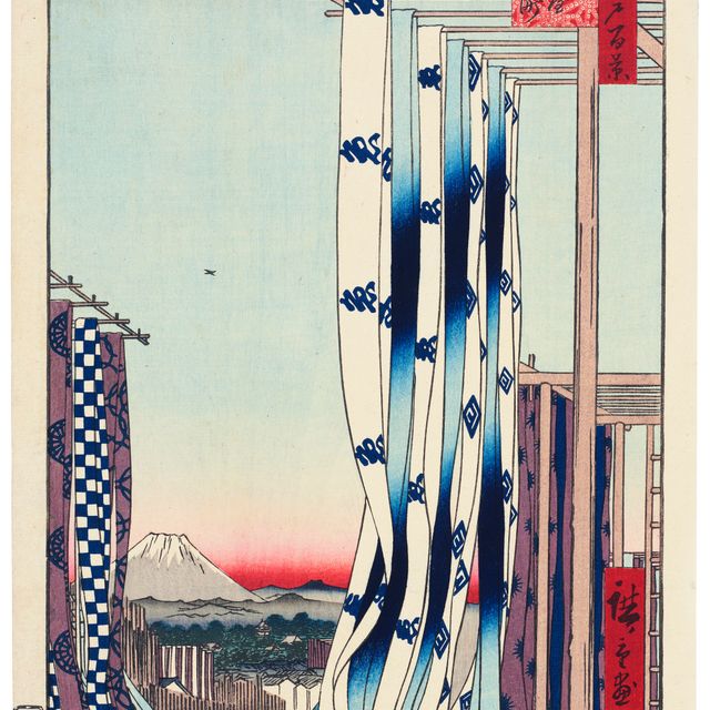 Utagawa Hiroshige — Конья-чо, улица красильщиков в Канде