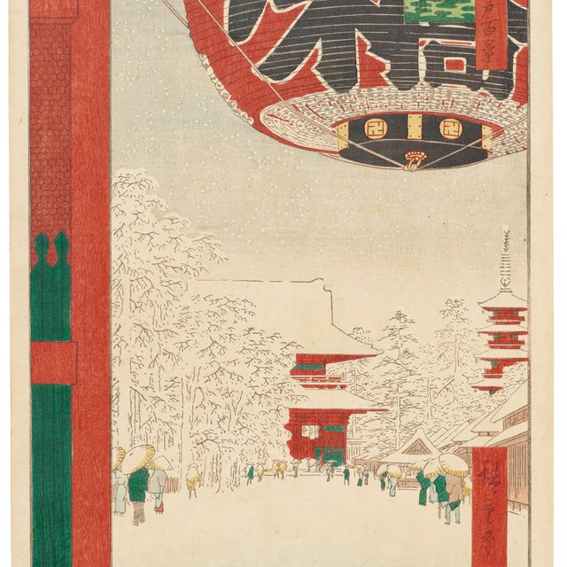 Utagawa Hiroshige — Храм Кинрюдзан, Асакуса