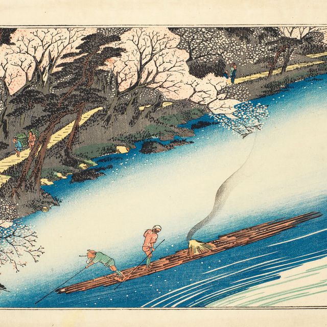 Utagawa Hiroshige — Арашияма манкай (Цветущая сакура Арашиямы)