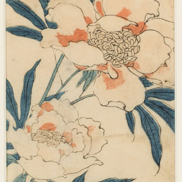 Utagawa Hiroshige — Цветущие пионы