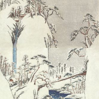 Utagawa Hiroshige — Река Фудзи зимой