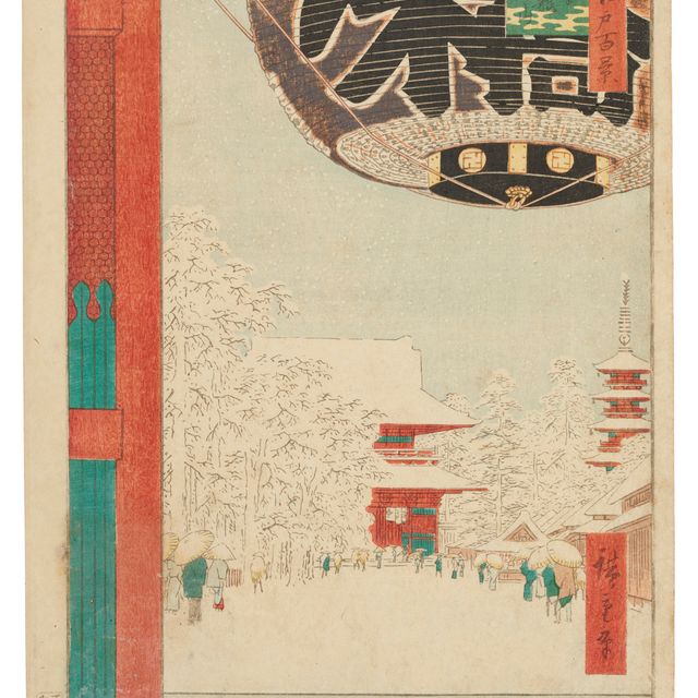 Utagawa Hiroshige — Храм Кинрюдзан, Асакуса