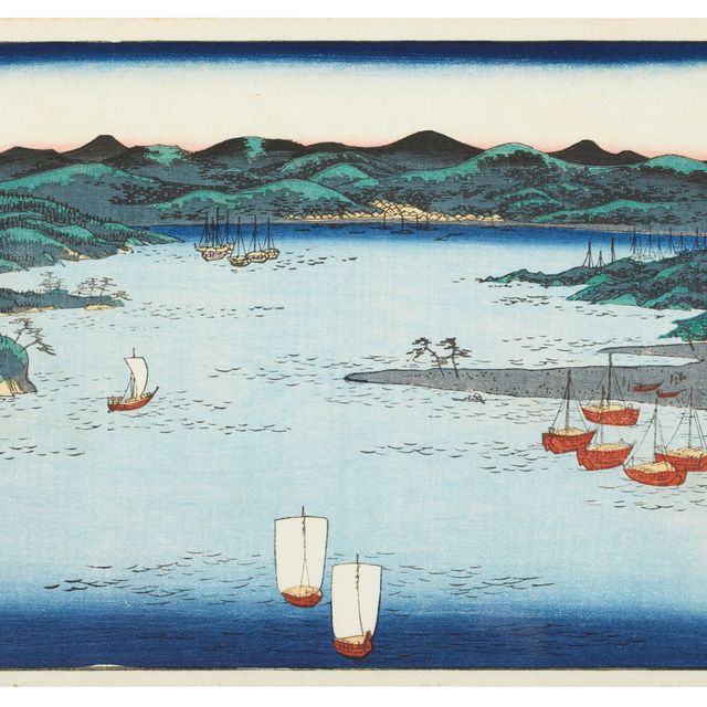 Utagawa Hiroshige — Этчу Кококуфу Минато (гавань в старой столице провинции Этчу)