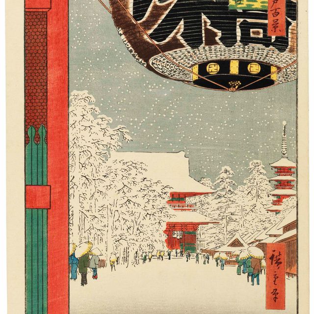 Utagawa Hiroshige — АСАКУСА КИНРЮДЗАН (ХРАМ КИНРЮДЗАН, АСАКУСА), ИЗ СЕРИИ MEISHO EDO HYAKKEI (СТО ВИДОВ ЗНАМЕНИТЫХ МЕСТ ЭДО)