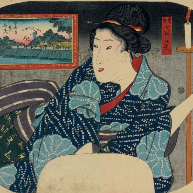 Utagawa Kuniyoshi — Хомэйдзи чинаи Бентен из серии "Тото ситифуку бентен" ("Семь святилищ удачи в восточной столице")