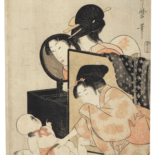 Utamaro Kitagawa — Красавицы и младенец