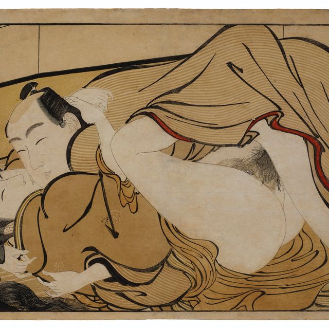 Utamaro Kitagawa — Влюбленные у стоячего фонаря