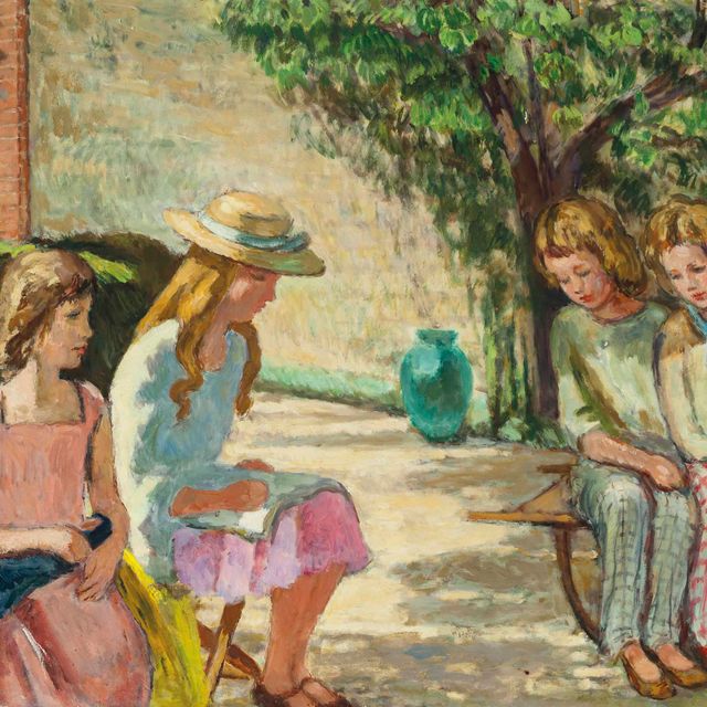Vanessa Bell — Дети в залитом солнцем саду