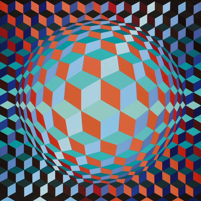 Victor Vasarely — Пульсар - красный