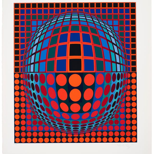 Victor Vasarely — Красный катящийся шар