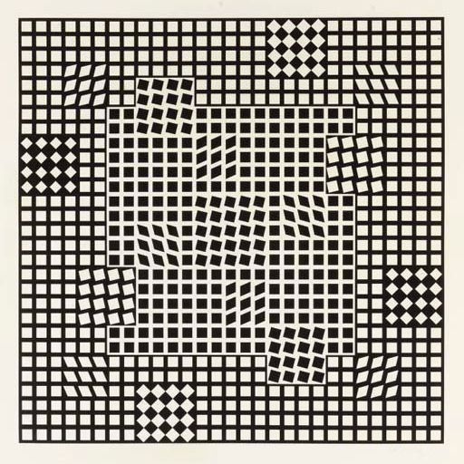 Victor Vasarely — Без названия, от NB Cinetique , издание Дениз Рене, 1975
