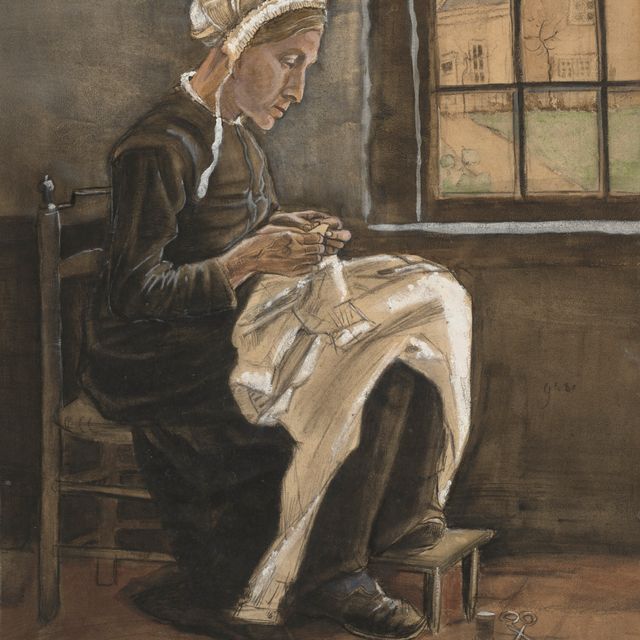 Vincent van Gogh — Найенде вроу (Женщина, занимающаяся шитьем)