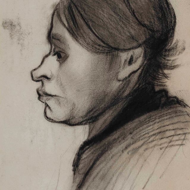 Vincent van Gogh — Голова крестьянки: Профиль слева