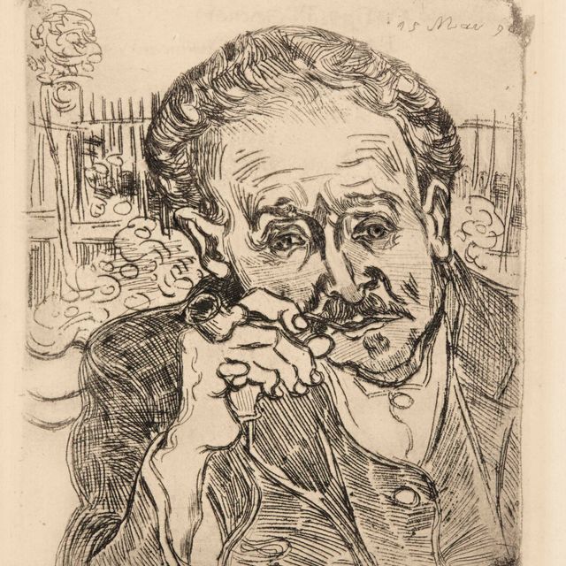 Vincent van Gogh — Портрет доктора Гаше: Человек с трубкой