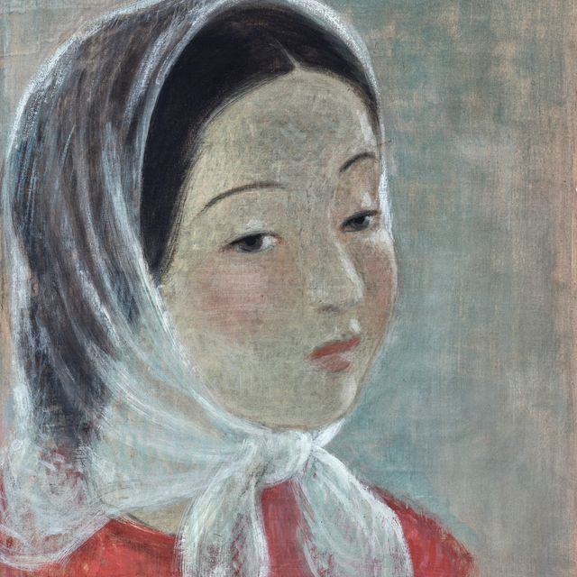 Vu Cao Dam — Молодая девушка в платке ноуэ (Молодая девушка с повязанным шарфом)