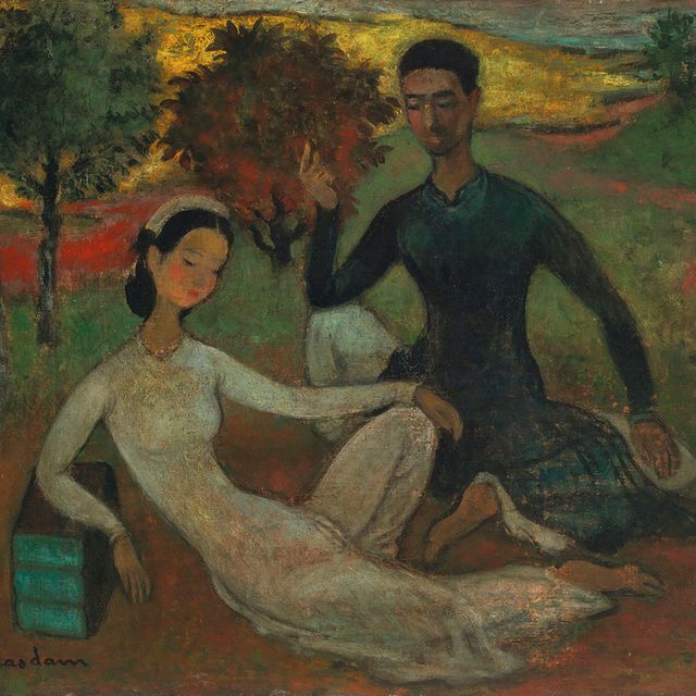 Vu Cao Dam — Влюбленные на фоне пейзажа