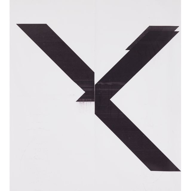 Wade Guyton — X Плакат (без названия, 2007, Epson UltraChrome для струйной печати на льняной основе, 84 x 69 дюймов, WG1999)