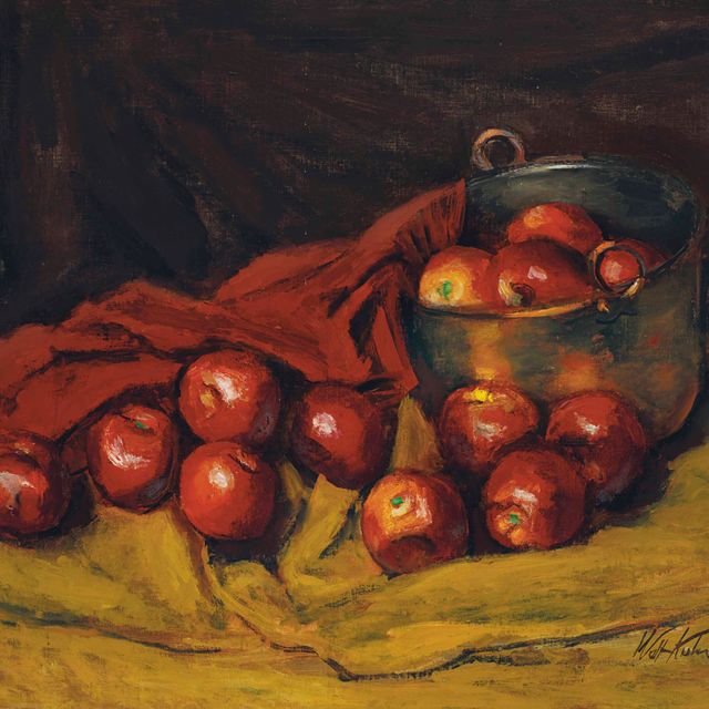 Walt Kuhn — Красные яблоки и медный чайник