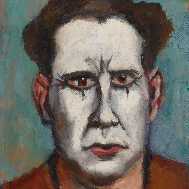 Walt Kuhn — Клоун с белым лицом и пышной шевелюрой