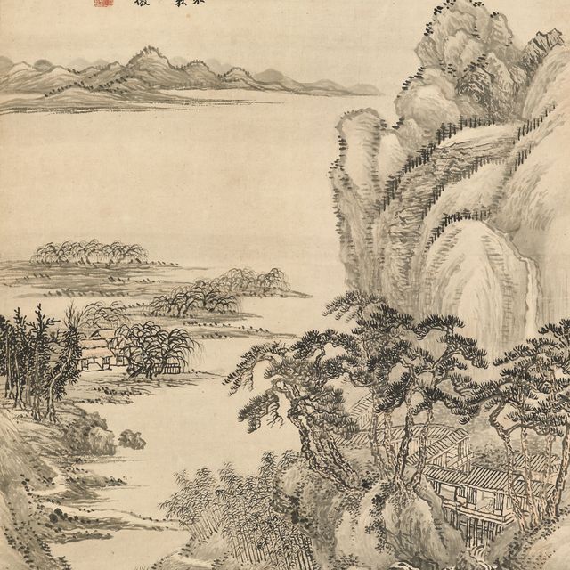 Wang Hui — Рыбалка в осеннем ручье