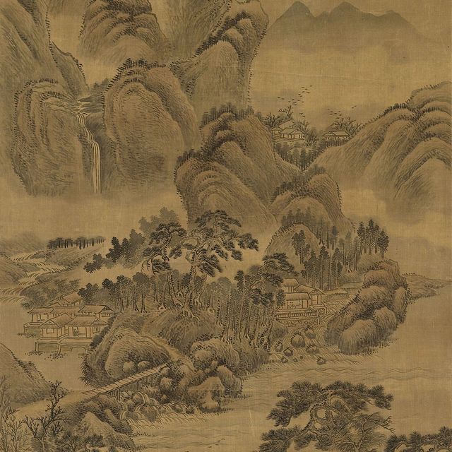 Wang Hui — Павильон на берегу реки
