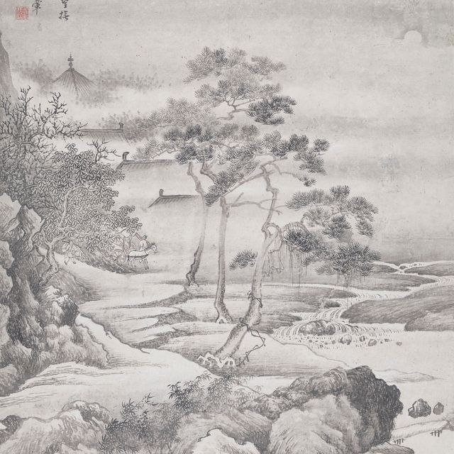 Wang Hui — Пейзаж после Вэнь Чжэнмина