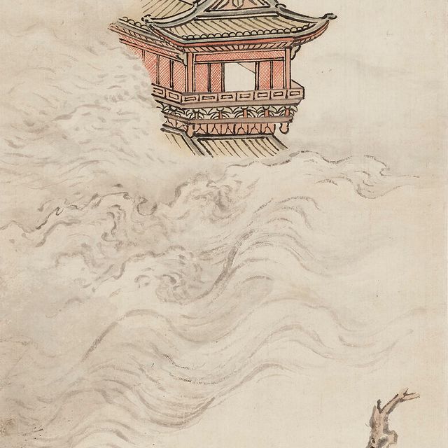 Wang Su — Дама и журавли