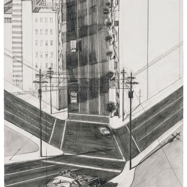 Wayne Thiebaud — Без названия (этюд для "Городской полицейской машины")