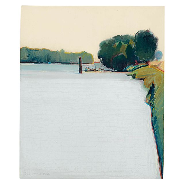Wayne Thiebaud — Речная дамба и причал