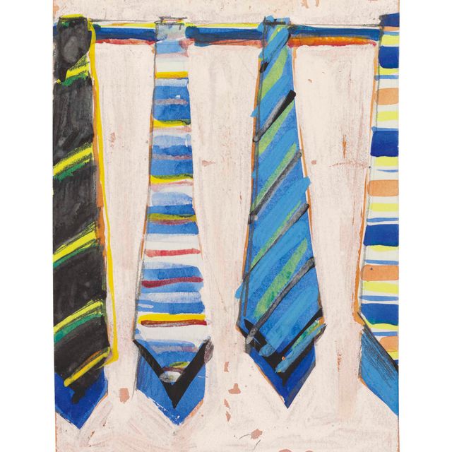 Wayne Thiebaud — Без названия (Четыре галстука в полоску)