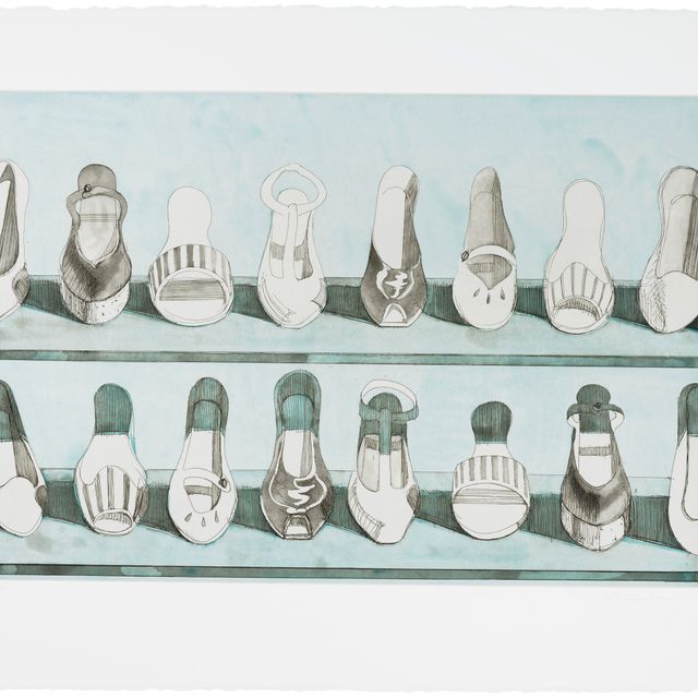 Wayne Thiebaud — Ряды обуви, судя по недавним гравюрам, которые я
