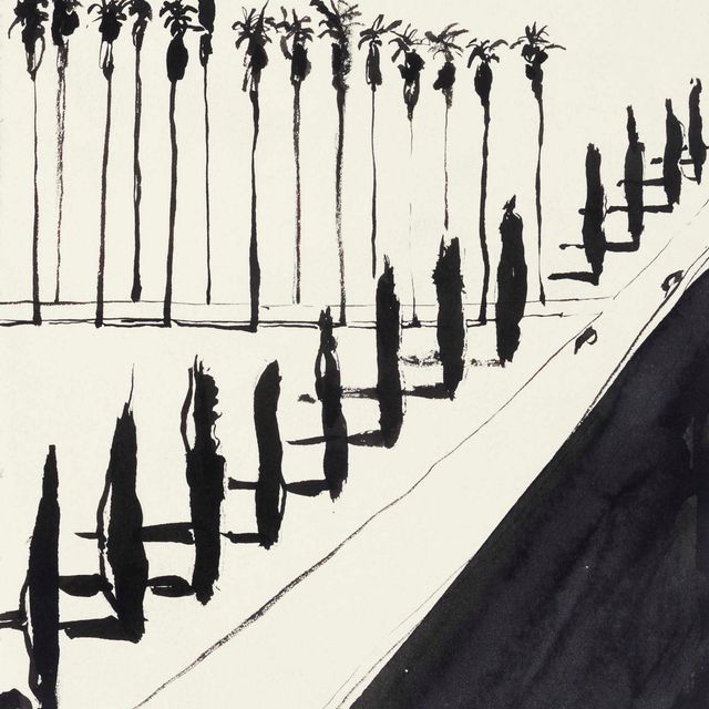 Wayne Thiebaud — Без названия (Ряд пальм)