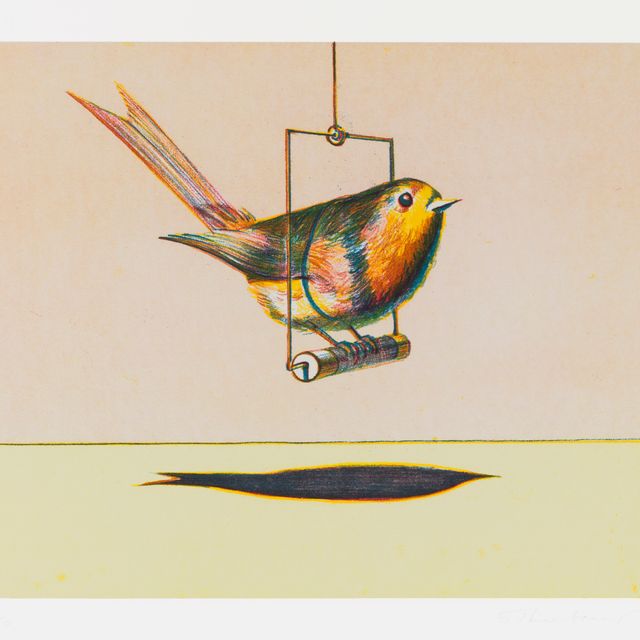 Wayne Thiebaud — Птица, с недавних гравюр, которые я