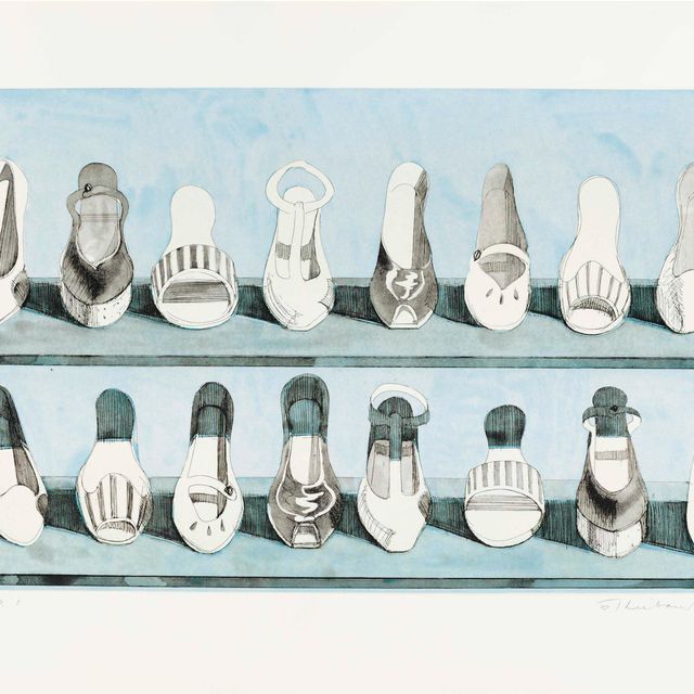 Wayne Thiebaud — Ряды обуви, судя по недавним гравюрам II