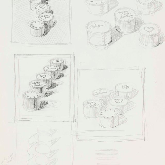 Wayne Thiebaud — Без названия (Изучение тортов)