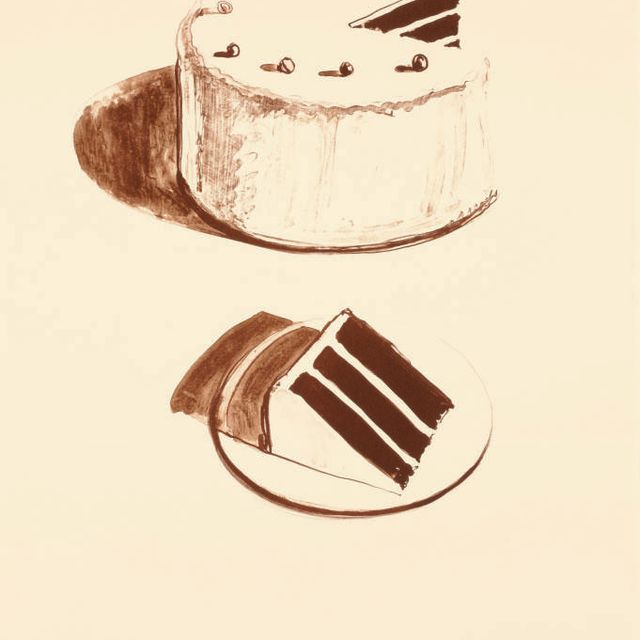Wayne Thiebaud — Шоколадный торт из семи натюрмортов и кролика