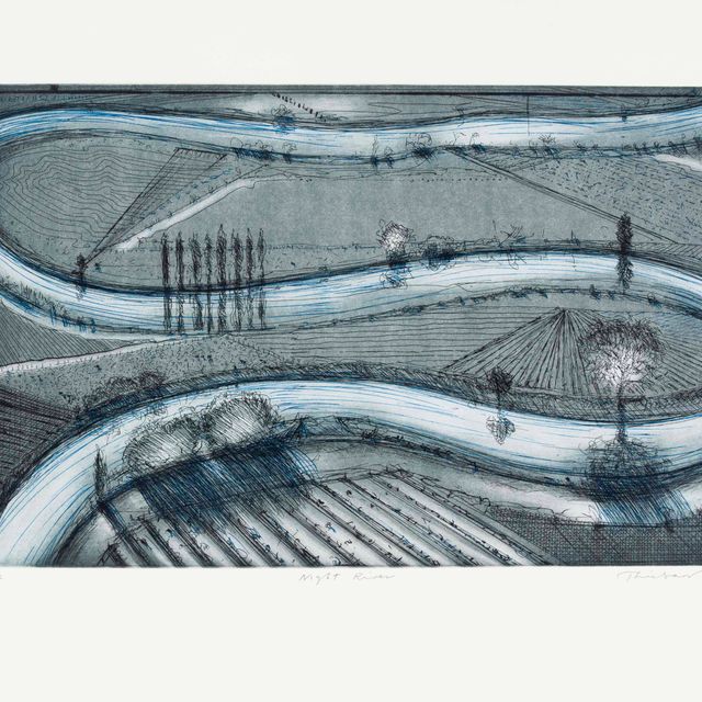 Wayne Thiebaud — Ночная река