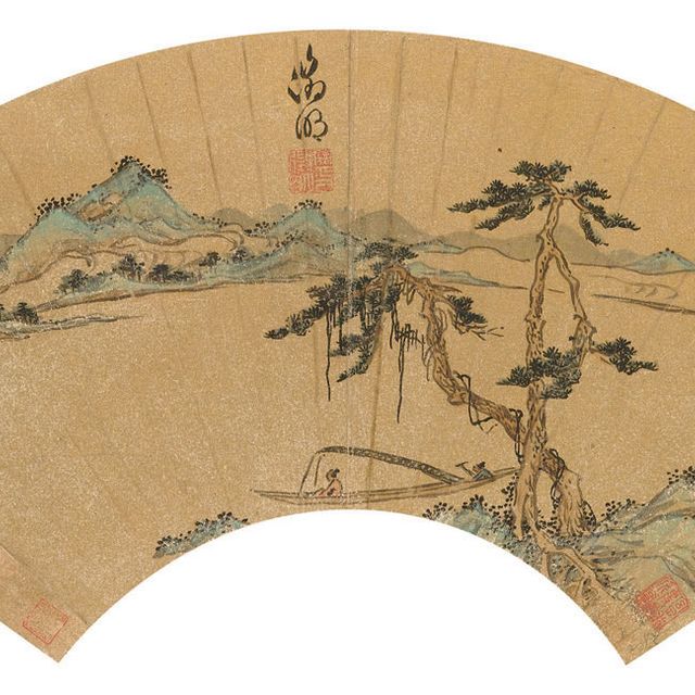 Wen Zhengming — Прогулка на лодке вдоль зеленого побережья