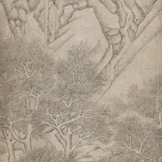 Wen Zhengming — Ученый верхом на коне по снегу
