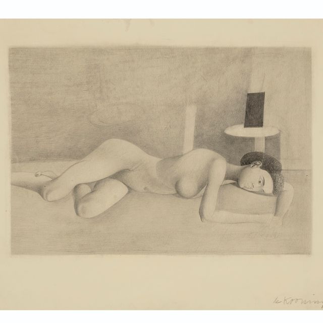 Willem de Kooning — Лежащая обнаженная (Джульетта Браунер)
