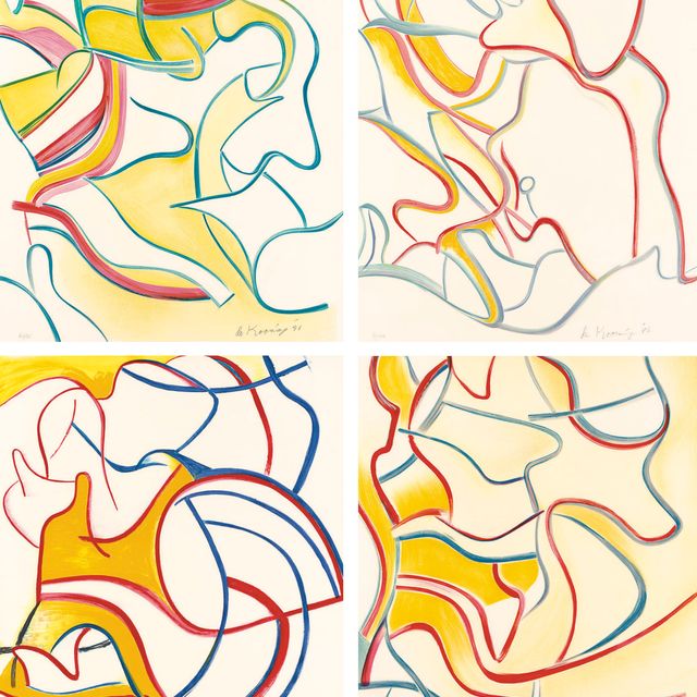 Willem de Kooning — Четыре литографии, Разные издания, Париж, 1986