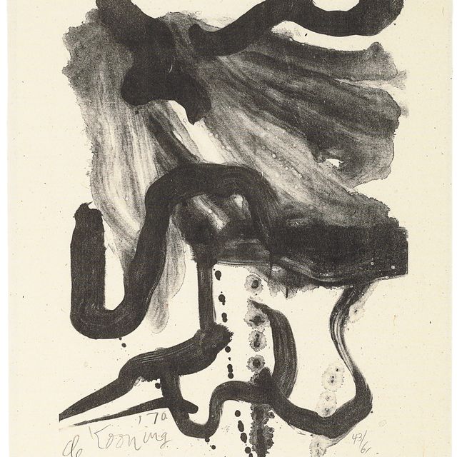Willem de Kooning — Женщина в корсете и с длинными волосами
