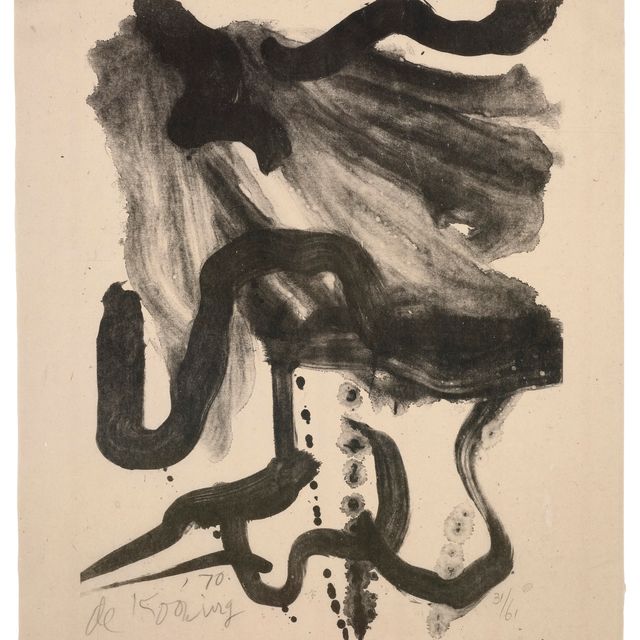Willem de Kooning — Женщина в корсете и с длинными волосами