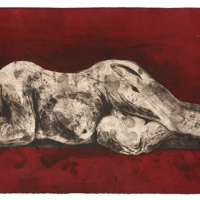 William Kentridge — Слипер красный, из серии Sleeper