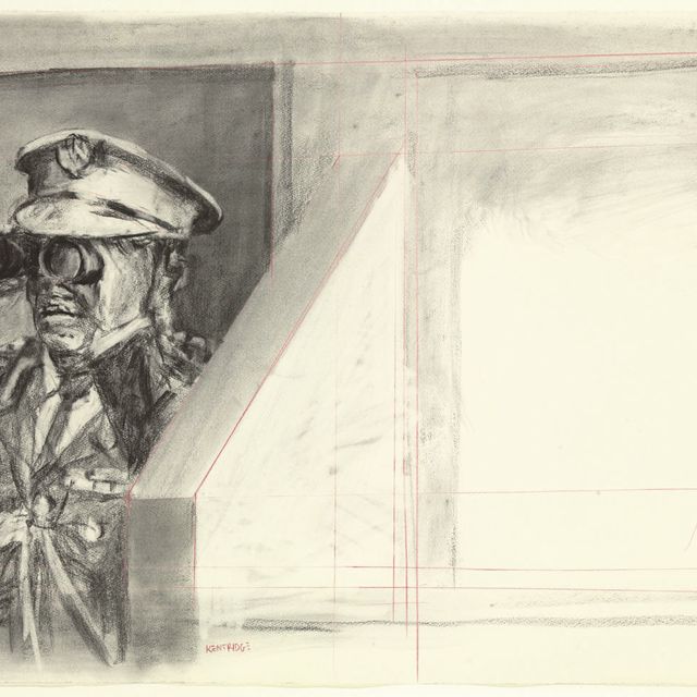 William Kentridge — Мужчина с биноклем