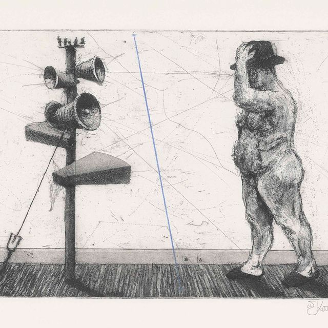 William Kentridge — Мужчина с мегафоном в руках (Крут, стр. 71)