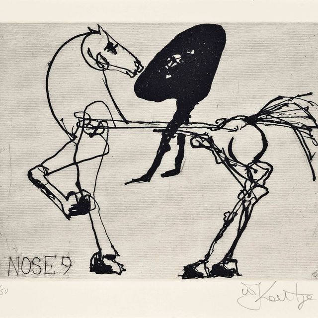 William Kentridge — Нос 9, из: Сюиты из тридцати гравюр, изображающих Нос