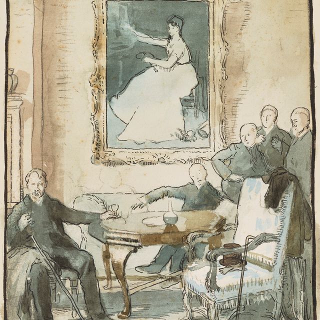 William Orpen — Несколько мужчин и картина (этюд в честь Мане)