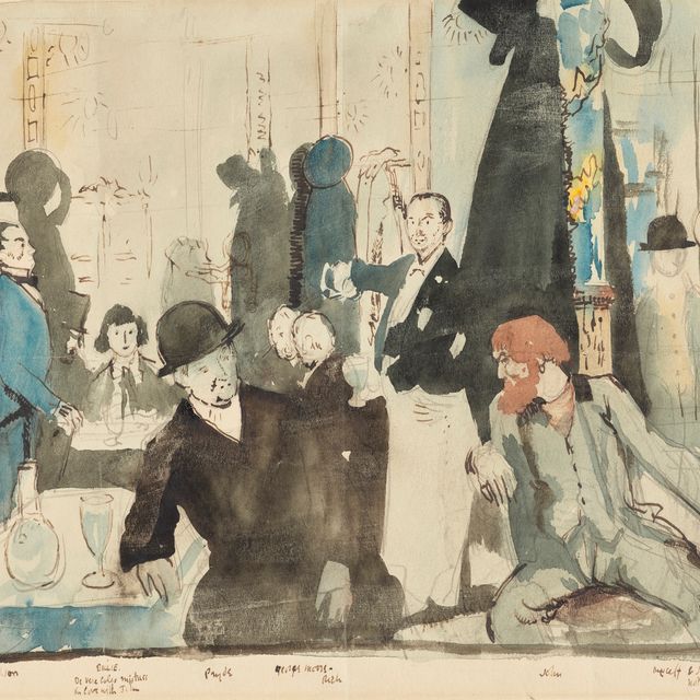 William Orpen — Этюд для ‘Кафе Рояль’